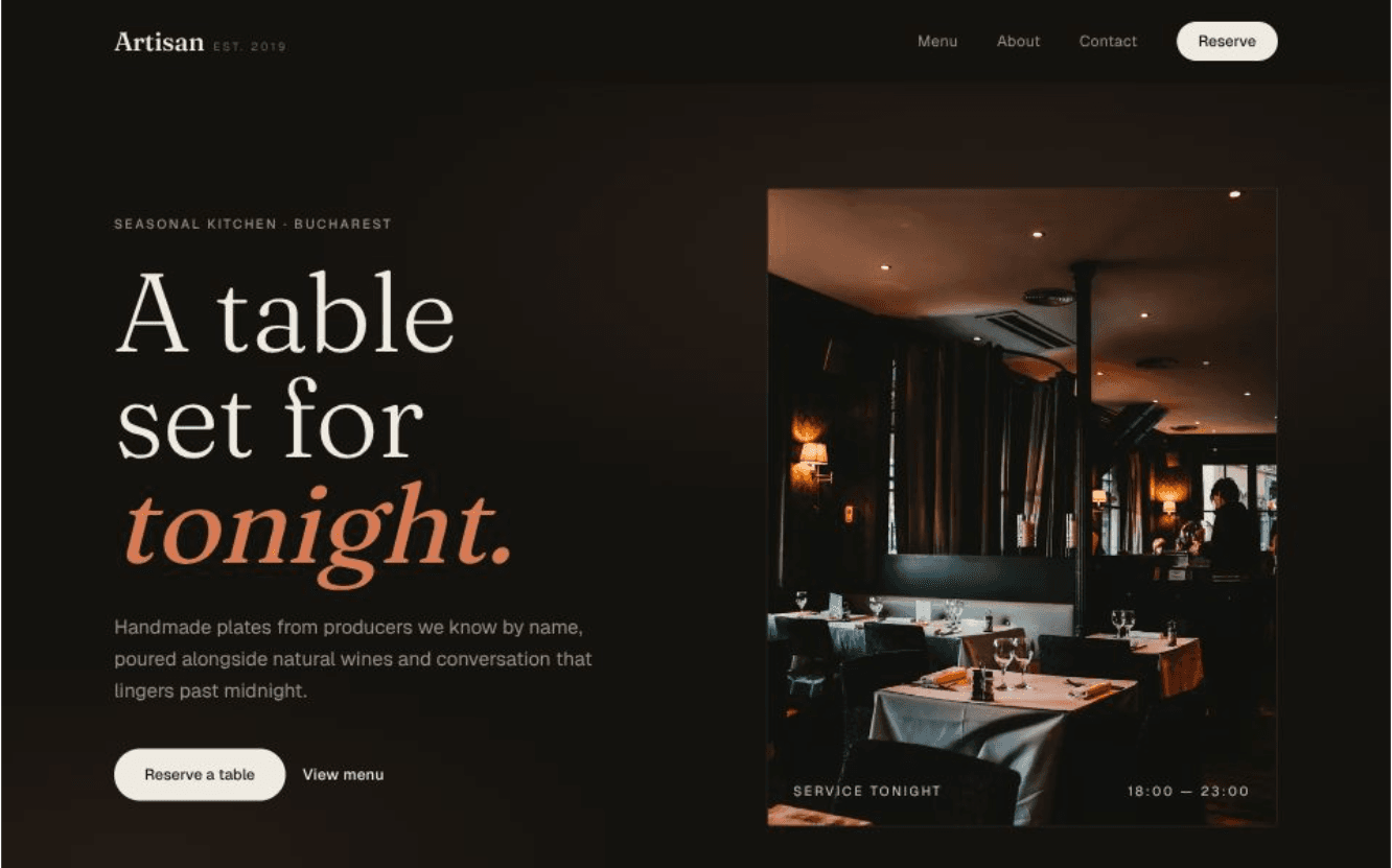 Artisan Restaurant